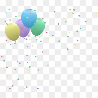 Word Party Balloon Confetti Falling Left 1300 - Word Party Characters Balloons Clipart