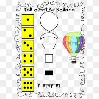 Counting Phonemes Partner Game, Word Cards Included - Hot Air Balloon Clipart
