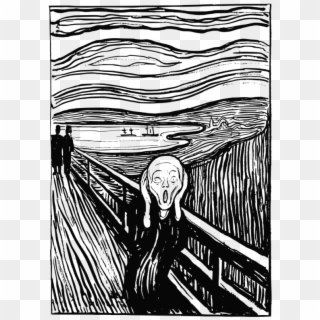 A Primal Outburst In A Void Of Indifference - Edvard Munch The Scream Clipart