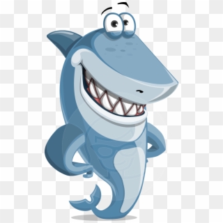 Cartoon Shark Vector Shark Cartoon Character Sharko - Shark Clipart