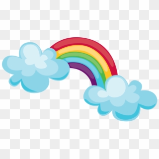 Arcoiris Con Nubes Png - Arco Iris De Unicornio Clipart