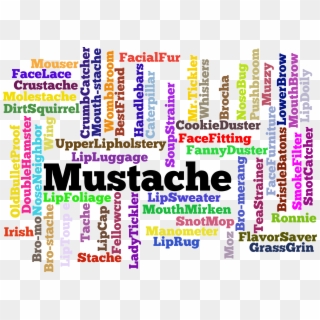 This Free Icons Png Design Of Colorful Mustache Word Clipart