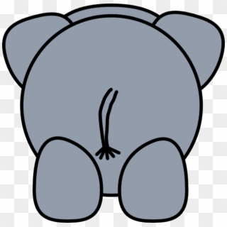 Free Png Download Cartoon Elephant From Behind Png - Clip Art Transparent Png