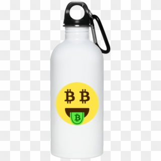 Bitcoin Emoji Stainless Steel Water Bottle - Initial Stainless Steel Water Bottle Clipart