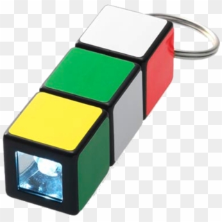 Mini Flashlight Keychain - Rubik's Cube Keyring Torch Clipart