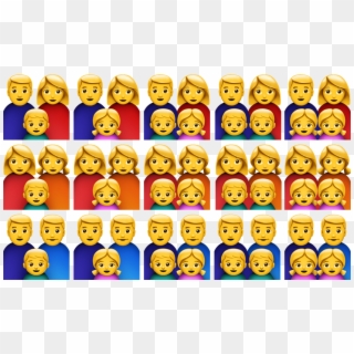 Family Emoji Variants Prior To Ios - Emoji Family Png Clipart