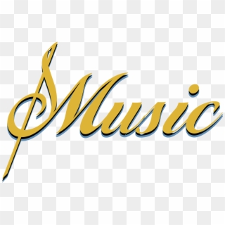 Gold Music Script - Music Clipart - Png Download