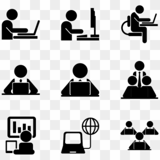 Computer Workers - Computer Team Icon Png Clipart