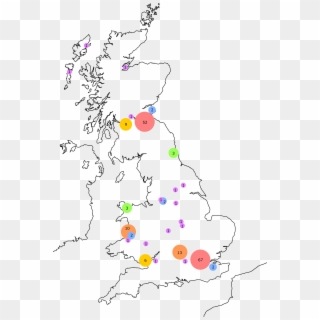 Map Of Wikimedia Uk Events In 2016-17 - Illustration Clipart