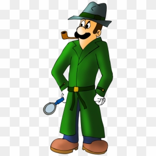 Luigi The Private Detective By Zefrenchm Clipart