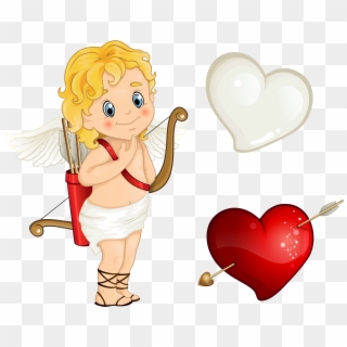 Free Png Download Beautiful Cupid With Hearts Png Images - Cupid Png Clipart