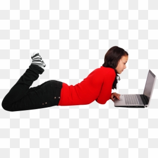 Download Student Browsing Laptop Png Image - Student With Laptop Png Clipart