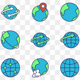Globe - Minimalist Transparent Earth Png Clipart