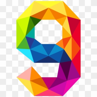 Colourful Triangles Number Png Clipart