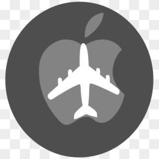 Apple Logo With Plane Vectorwith Speedpaint By - Airplane Icon Clipart