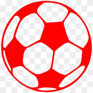 Red Soccer Ball Clip Art - Football In Black And White - Png Download