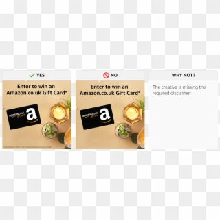 Always Display The Disclaimer When Showing Our Logos - Amazon Gift Card Clipart