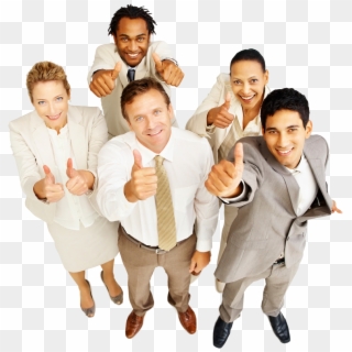 Business People Thumbs Up - Fun Team Clipart