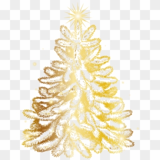 Christmas Gold Tree Transparent Png Clip Art Image