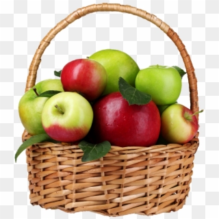 Basket Of Apple Png - Apple Basket Png Clipart