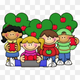 Clipart Apple Png 3 Pic Of - Kids Eating Apples Clipart Transparent Png