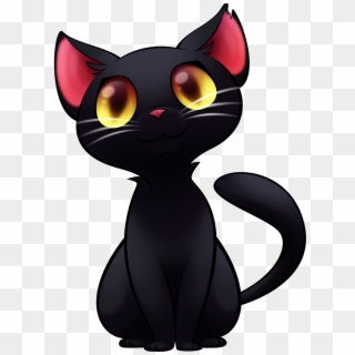 Halloween Black Cat Png - Cartoon Cute Black Cat Clipart