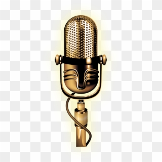 Gold Microphone Png , Png Download - Gold Condenser Microphone Png Clipart