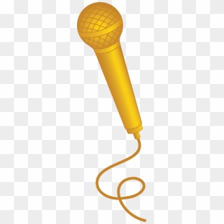 Gold Mic Clipart - Gold Microphone Clip Art - Png Download