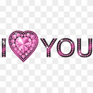 I Love You Diamond Design Png - Love You Pink Clipart