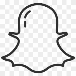Drawn Ghostly Snapchat Logo - White Snapchat Logo Png Clipart