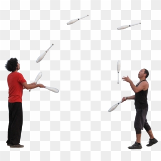Womansitting Mansitting Jugglers Oldmanshopping Manstanding - People Juggling Png Clipart