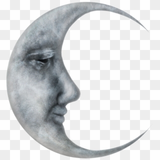 Moon Png File - Luna Con Rostro Clipart