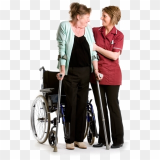 Healthcare Worker Helping Senior - People In Wheelchair Png Clipart