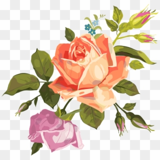 Vector Rose Png - Vector Rose Flower Png Clipart