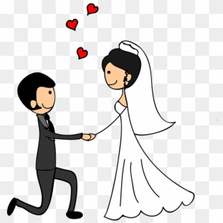 Wedding Couple Doodle , Png Download - Doodle Wedding Couple Logo Clipart