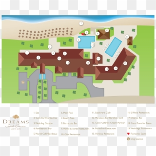 Exciting Dreams Riviera Cancun Wedding Photos Weddingwire - Dreams Sands Cancun Resort Map Clipart