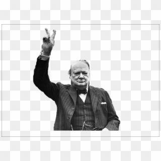 Winston Churchill Was Considered A Major Political - Monochrome Clipart