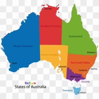 Australia-states - Map Of Australia Clipart