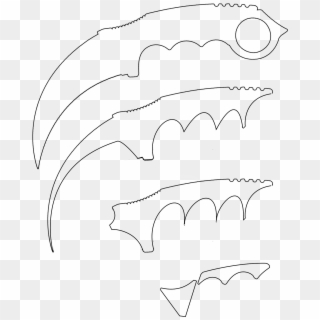 Graphic Freeuse Library How To Make Paper Cs Go Karambit - Sketch Clipart