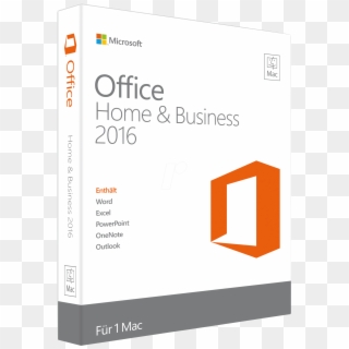 Office 2016mac B Microsoft Office 2016 Home Business - Microsoft Office 2016 Home And Student Png Clipart