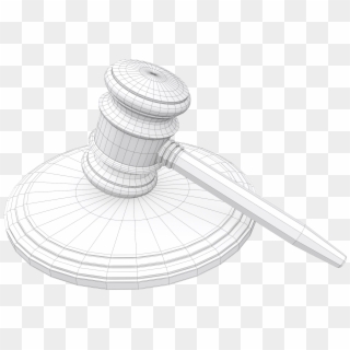 Court Drawing Mallet - Sketch Clipart