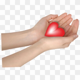 Hands Heart Romance Emotion Connected Red - Mãos Com Um Coração Clipart