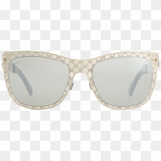 Gucci Mirrored Gg Texture Sunglasses, Palladium - Glasses Clipart