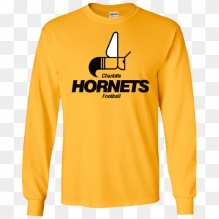 Charlotte Hornets Retro World Football League Wfl Logo - Long-sleeved T-shirt Clipart
