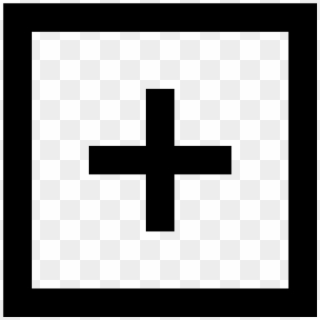 The Icon Shows A Box With A Cross Prominently Shown - Adobe Illustrator White Icon Clipart