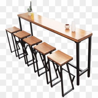 American Bar Table Solid Wood Bar Restaurant Bar Café - Restaurant Wall Side Table Clipart