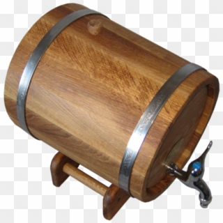 Oak Barrel With Underframe 10l, With Tires Made Of - Wood Clipart