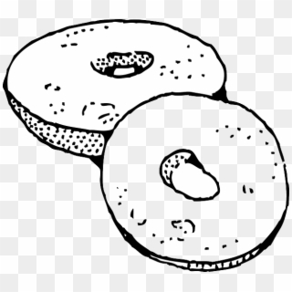Png Freeuse Bagel Clipart Old Free On Dumielauxepices - Bagel Black And White Transparent Png