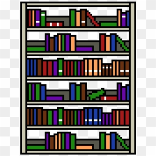 Bookcase - Pixel Art Bookcase Clipart