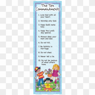 Tcr7065 Ten Commandments Bookmarks Image - 10 Commandments Catholic Bookmark Clipart
